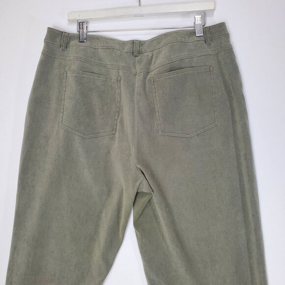 TALBOTS Womens Pants SZ L Trouser High Rise Green Stretch Legs Coastal‎ Grandma - Picture 5 of 5
